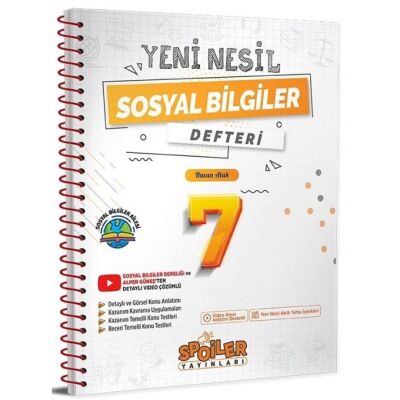 7. Sınıf Spoiler Yeni Nesil Sosyal Bilgiler Defteri - 1