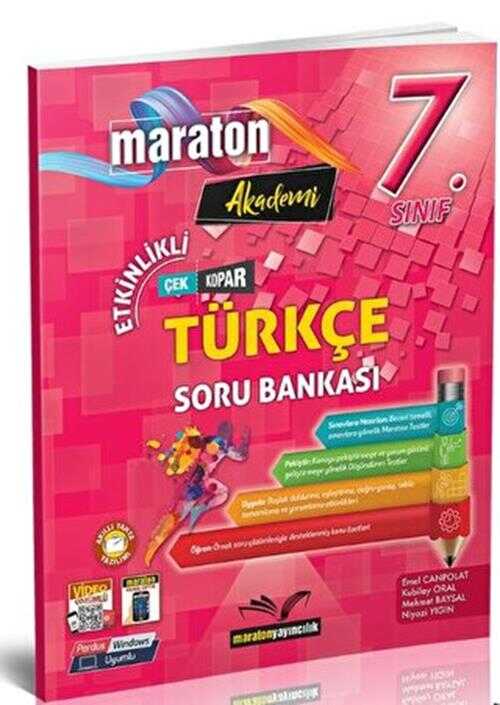 7. Sınıf Türkçe Etkinlikli Soru Bankası Maraton Yayınları