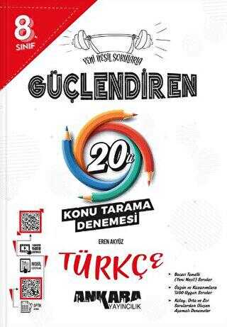 Ankara Yayıncılık 8.? ?Sınıf Güçlendiren Türkçe 20`li Konu Tarama Denemesi