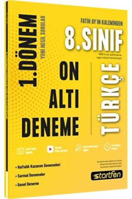 Startfen Yayınları 8. Sınıf 1. Dönem 16`lı Türkçe Denemesi - 1
