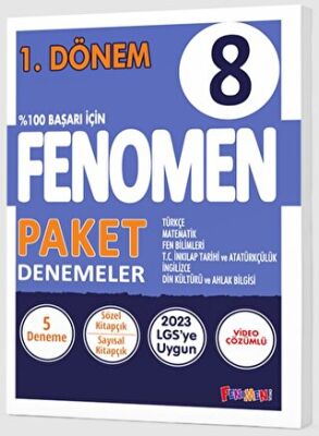 Fenomen Yayınları 8. Sınıf 1. Dönem Fenomen Paket Denemeler - 1