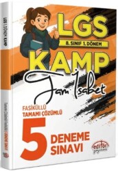 8. Sınıf 1. Dönem LGS Kamp Tam İsabet Fasiküllü Tamamı Çözümlü 5 Deneme Sınavı - Editör Yayınevi