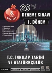 Nartest Yayınevi 8. Sınıf 1. Dönem Mod 20 T.C. İnkılap Tarihi Ve Atatürkçülük Deneme Sınavı - Nartest Yayınevi
