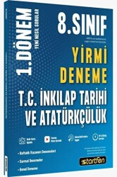 Startfen Yayınları 8. Sınıf 1. Dönem T.C. İnkılap Tarihi ve Atatürkçülük Yirmi Deneme - Startfen Yayınları