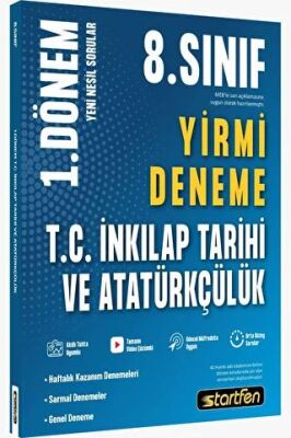 Startfen Yayınları 8. Sınıf 1. Dönem T.C. İnkılap Tarihi ve Atatürkçülük Yirmi Deneme - 1