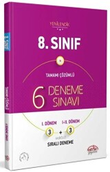 Editör Yayınevi 8. Sınıf 6 Deneme Sınavı Tamamı Çözümlü - Editör Yayınevi