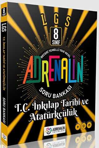 Adrenalin Yayınları 8. Sınıf Adrenalin T.C. İnkılap Tarihi ve Atatürkçülük Soru Bankası