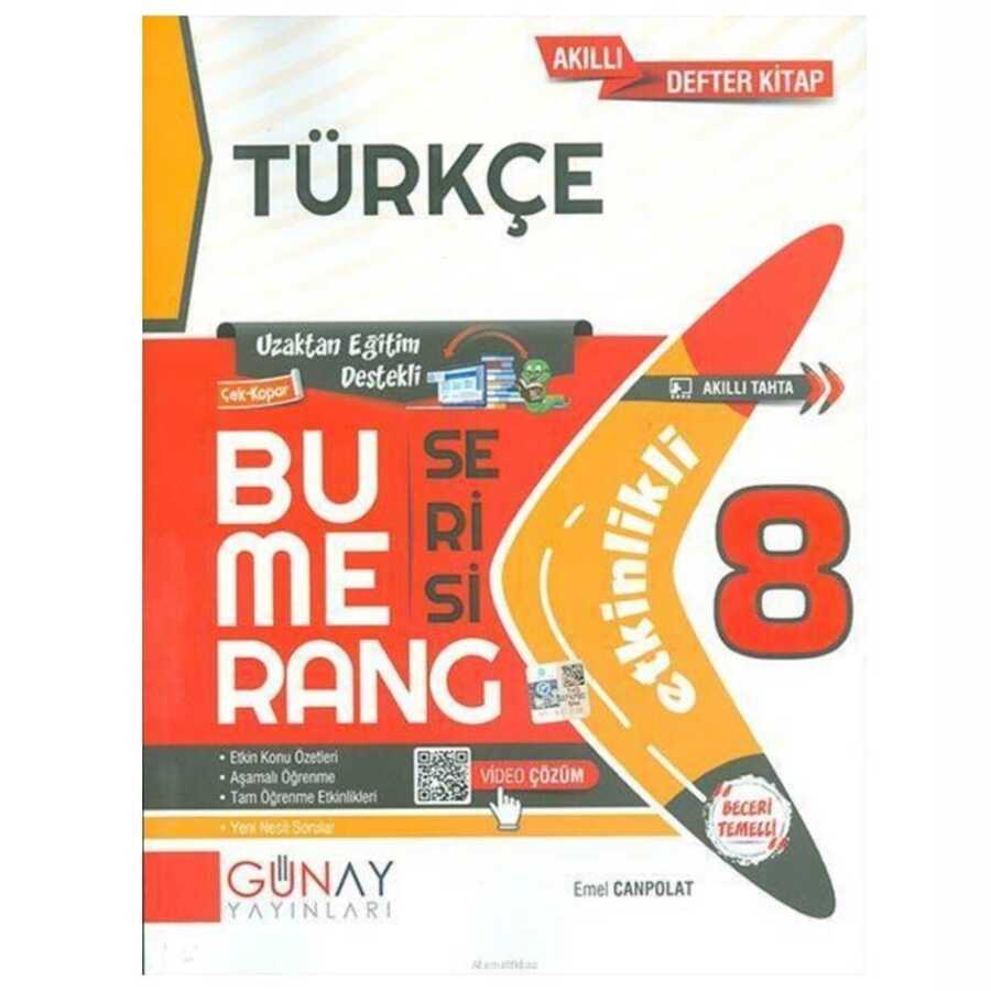8. Sınıf Bumerang Serisi Etkinlikli Türkçe Akıllı Defter Kitap