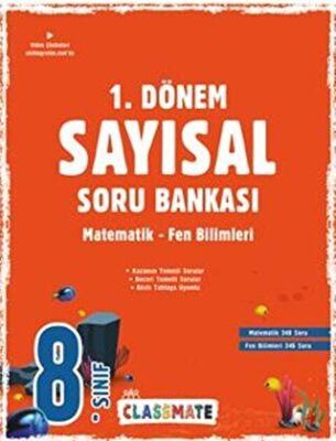 Okyanus Yayınları 8. Sınıf Classmate 1. Dönem Sayısal Soru Bankası - 1