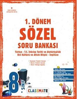 Okyanus Yayınları 8. Sınıf Classmate 1. Dönem Sözel Soru Bankası - 1