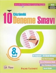 8. Sınıf Çözümlü 10 Deneme Sınavı - Palme Yayınları
