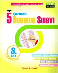 8. Sınıf Tümdersler Çözümlü 5 Deneme Sınavı - Palme Yayınları