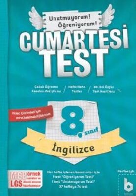 8. Sınıf Cumartesi Test İngilizce kapağı