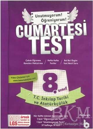 Basamak Yayınları 8. Sınıf Cumartesi Test T.C İnkılap Tarihi ve Atatürkçülük