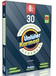 Ünlüler Yayınları 8. Sınıf Din Kültürü ve Ahlak Bilgisi 30 Branş Deneme - Ünlüler Yayınları