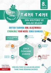 Nartest Yayınevi 8. Sınıf Yeşil Tane Tane Din Kültürü Ve Ahlak Bilgisi Soru Bankası - Nartest Yayınevi