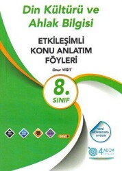 4 Adım Yayınları 8. Sınıf Din Kültürü ve Ahlak Bilgisi Etkileşimli Konu Anlatım Föyleri - 4 Adım Yayınları