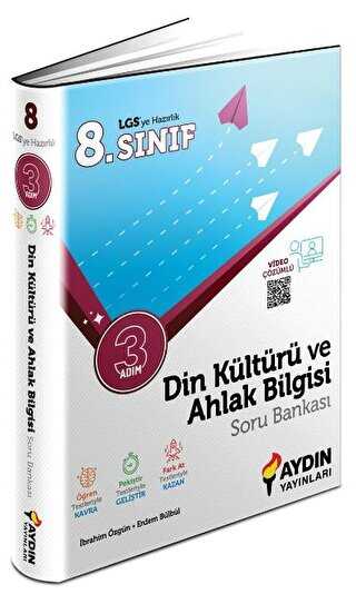 Aydın Yayınları 8. Sınıf Din Kültürü ve Ahlak Bilgisi Üç Adım Soru Bankası