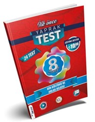 İlk Önce Yayıncılık 8. Sınıf Din Kültürü ve Ahlak Bilgisi Yaprak Test - İlk Önce Yayıncılık
