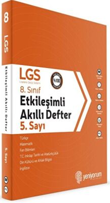 Yeniyorum Yayınları 8. Sınıf Etkileşimli Akıllı Defter 5. Sayı - 1