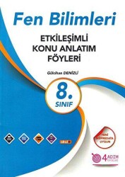 4 Adım Yayınları 8. Sınıf Fen Bilimleri Etkileşimli Konu Anlatım Föyleri - 4 Adım Yayınları