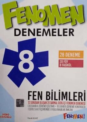 Fenomen Yayınları 8. Sınıf Fen Bilimleri Fenomen 12 Genel Deneme - 1