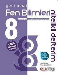 Nitelik Yayınları - Bayilik 8. Sınıf Fen Bilimleri Nitelikli Defterim - Nitelik Yayınları - Bayilik