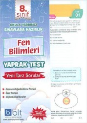 8. Sınıf Fen Bilimleri Yaprak Test - Bulut Eğitim ve Kültür Yayınları