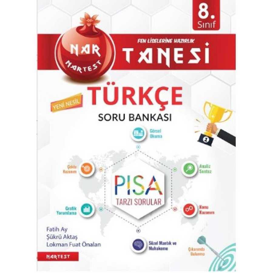 8. Sınıf Fen Liselerine Hazırlık Nar Tanesi Türkçe Soru Bankası Nartest Yayınları