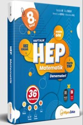 Hiper Zeka Yayınları 8. Sınıf Haftalık Hep Matematik 36 Deneme - Hiper Zeka Yayınları