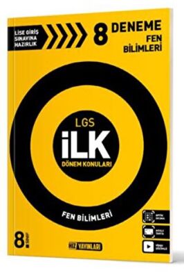 Hız Yayınları 8. Sınıf İlk Dönem Konuları Fen Bilimleri Deneme - 1