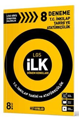 Hız Yayınları 8. Sınıf İlk Dönem Konuları T.C. İnkılap Ve Atatürkçülük Deneme - 1