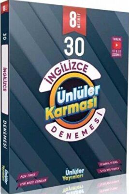 Ünlüler Yayınları 8. Sınıf İngilizce 30 Branş Deneme - 1