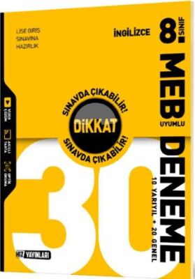 8. Sınıf İngilizce 30 Deneme - 1