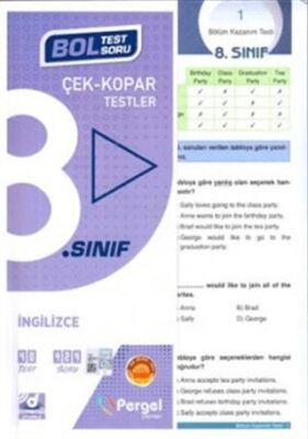 Pergel Yayınları 8. Sınıf İngilizce Çek Kopar Yaprak Test - 1