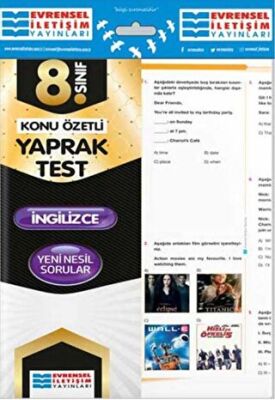Evrensel İletişim Yayınları 8. Sınıf İngilizce Konu Özetli Yaprak Test - 1