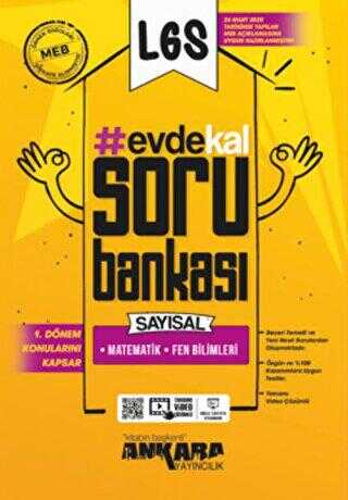 Ankara Yayıncılık LGS 1. Dönem Evde Kal Sayısal Soru Bankası