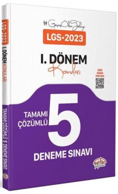 Editör Yayınevi LGS 1. Dönem Tamamı Çözümlü 5 Fasiküllü Deneme - 1