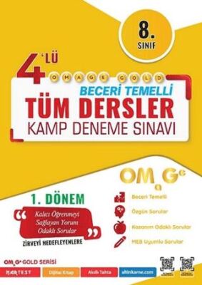 Omage Yayınları 8. Sınıf Gold Tüm Dersler 4`lü Kamp Denemesi 1. Dönem - 1