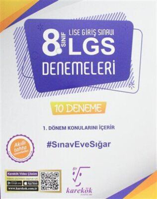 Karekök Yayıncılık 8. Sınıf LGS 1. Dönem Konuları 10 Deneme Kitabı - 1
