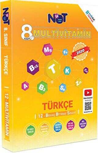 Bi Not Yayınları 8. Sınıf LGS 1. Dönem Türkçe Multivitamin 12 Branş Bitirme Sınavı