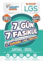 Kurumsal Deneme Yayınları 8. Sınıf LGS 7 Gün 7 Fasikül Yarıyıl Genel Tekrar Kamp Kitabı - Kurumsal Deneme Yayınları
