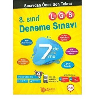 4 Adım Yayınları 8. Sınıf LGS 7 Deneme Sınavı - 1