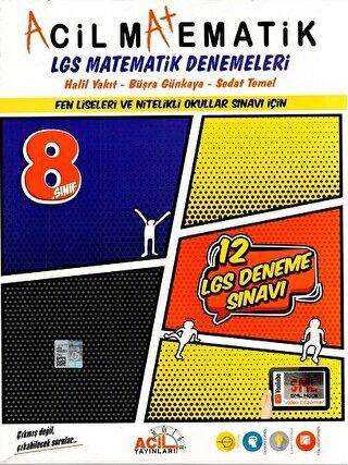 Acil Yayınları 8. Sınıf LGS Acil Matematik 12`li Denemeleri
