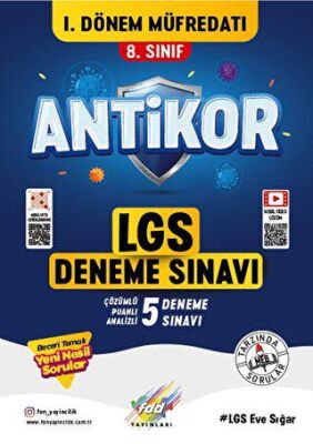 Fdd Yayınları 8. Sınıf LGS Antikor 1. Dönem Müfredatı 5 Deneme - 1