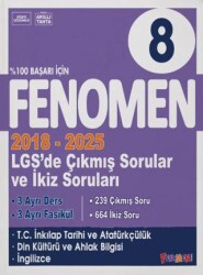 8. Sınıf LGS Çıkmış Sorular ve İkiz Sorular Seti İnkılap - Din Kültürü - İngilizce - Fenomen Yayınları