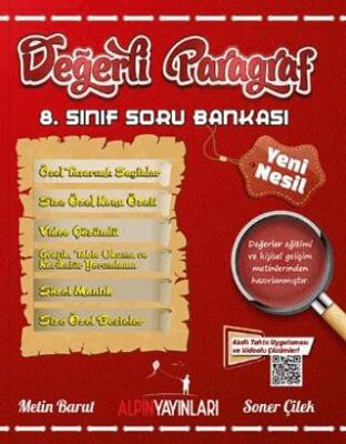 Alpin Yayınları Değerli Paragraf 8. Sınıf Soru Bankası - 1