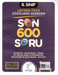 Karekök Yayıncılık 8. Sınıf LGS`den Önce Çözülmesi Gereken Son 600 Soru - Karekök Yayıncılık