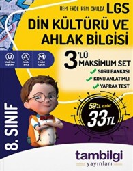Tambilgi Yayınları 8. Sınıf LGS Din Kültürü ve Ahlak Bilgisi 3`lü Maksimum Set - Tambilgi Yayınları