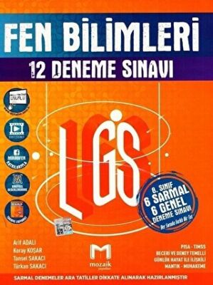 Mozaik Yayınları 8. sınıf LGS Fen Bilimleri 12`li Deneme Sınavı - 1